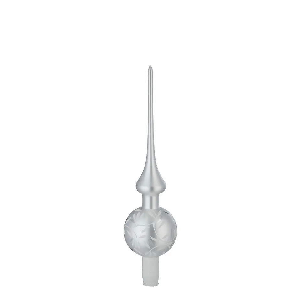 inge-glas-freudentanz-christbaumspitze-7-x-30-cm-wei-matt image 1