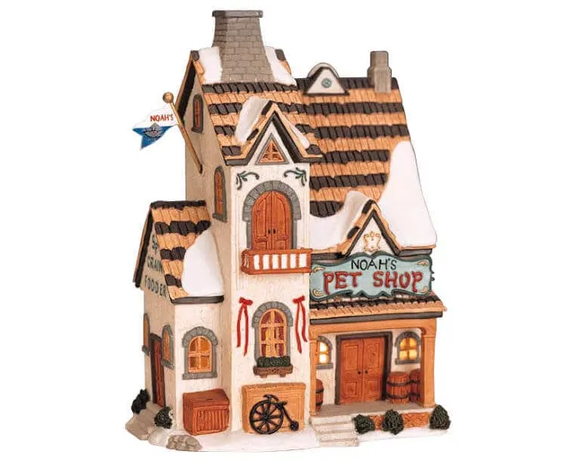 lemax-noah-s-pet-shop-beleuchtetes-weihnachtsdorf-haus image 1