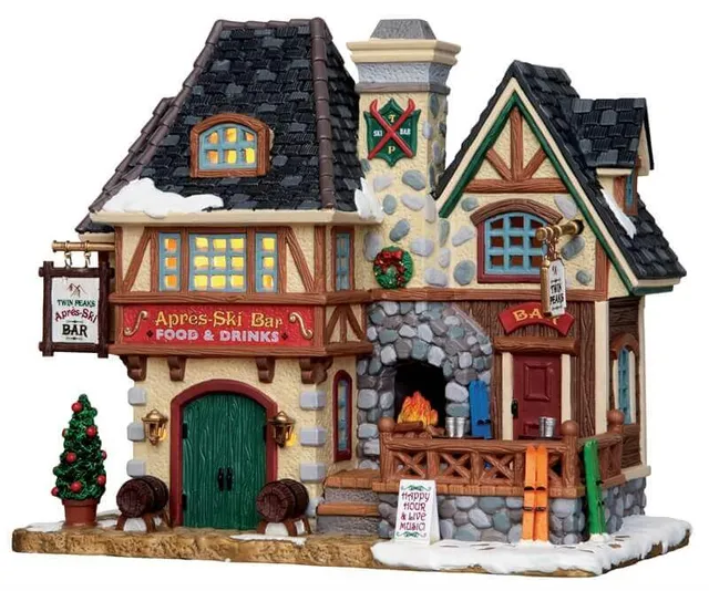 lemax-twin-peaks-apres-ski-skih-tte-miniaturhaus image 1