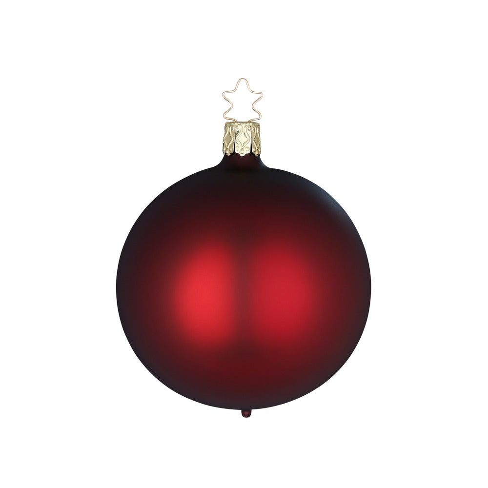 inge-glas-christbaumkugel-imperialrot-matt-12-cm image 1
