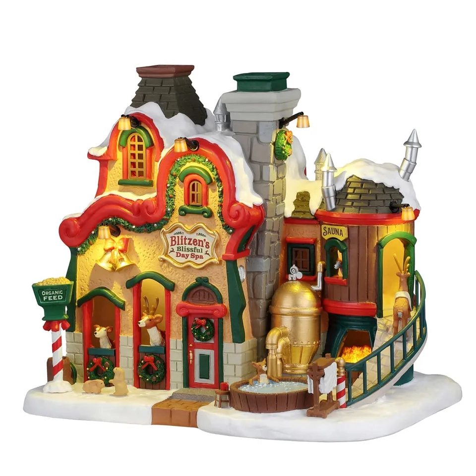 lemax-blitzen-s-blissful-day-spa-beleuchtetes-weihnachtsdorf-geb-ude image 1