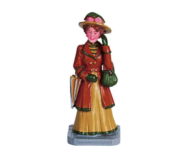 lemax-strolling-woman-miniatur-figur image 1