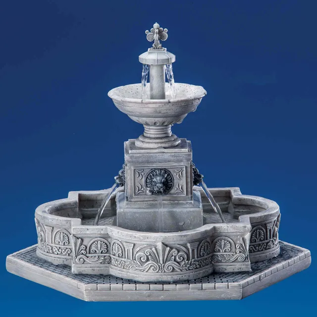 lemax-modular-plaza-fountain-modularer-dorfbrunnen image 1