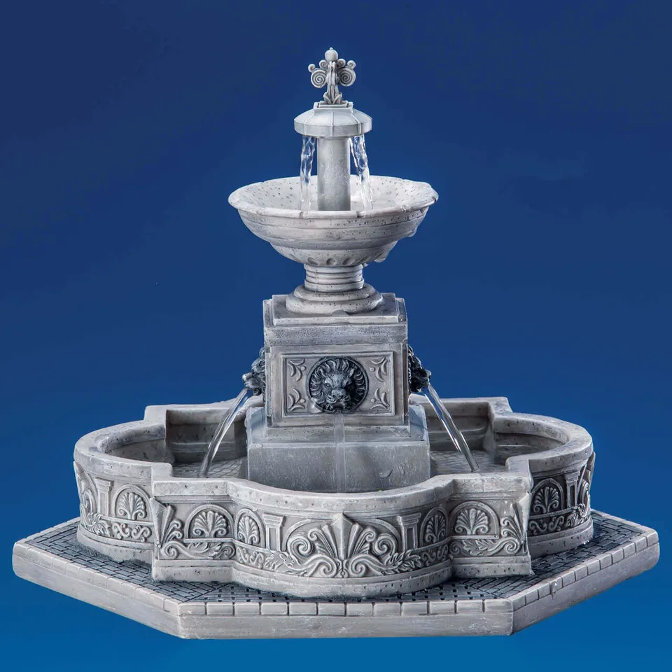 lemax-modular-plaza-fountain-modularer-dorfbrunnen image 1