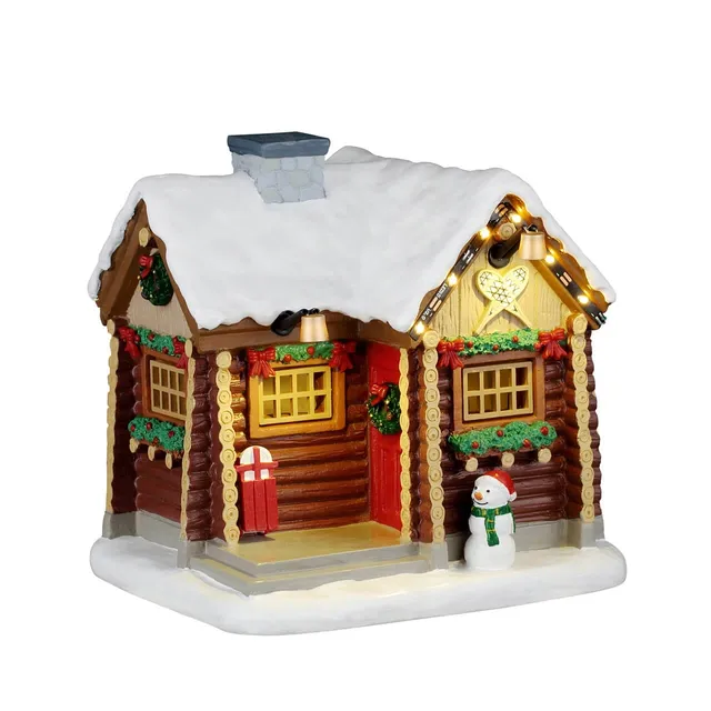 lemax-snowshoe-cabin-beleuchtete-blockh-tte-vail-village image 1