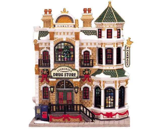 lemax-evergreen-drug-store-miniaturhaus-weihnachten image 1