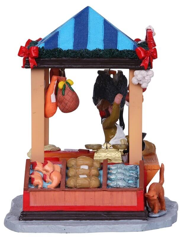 lemax-butcher-s-market-stall-miniatur-marktstand-f-r-weihnachtsdorf image 2
