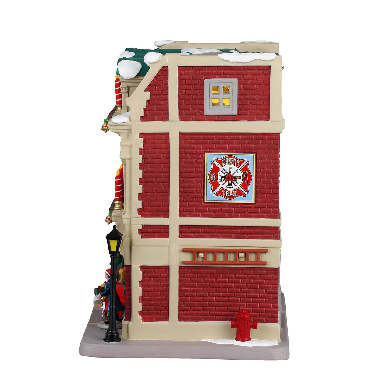 lemax-liberty-trail-fire-house-caddington-feuerwehrhaus-beleuchtet image 3