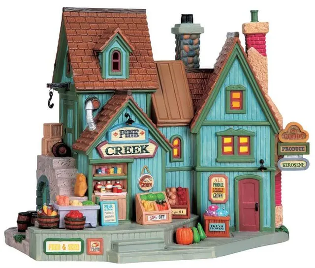 lemax-pine-creek-market-beleuchtetes-miniatur-geb-ude image 1