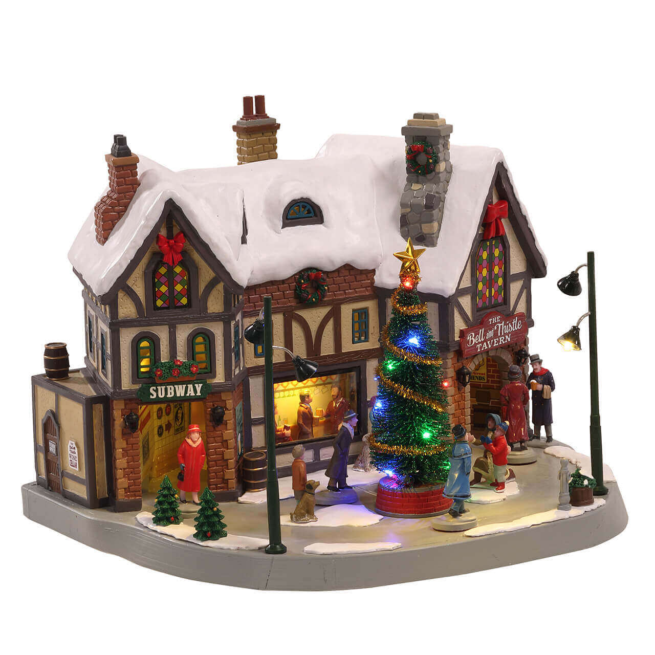 lemax-the-bell-thistle-tavern-miniaturgeb-ude-caddington image 1