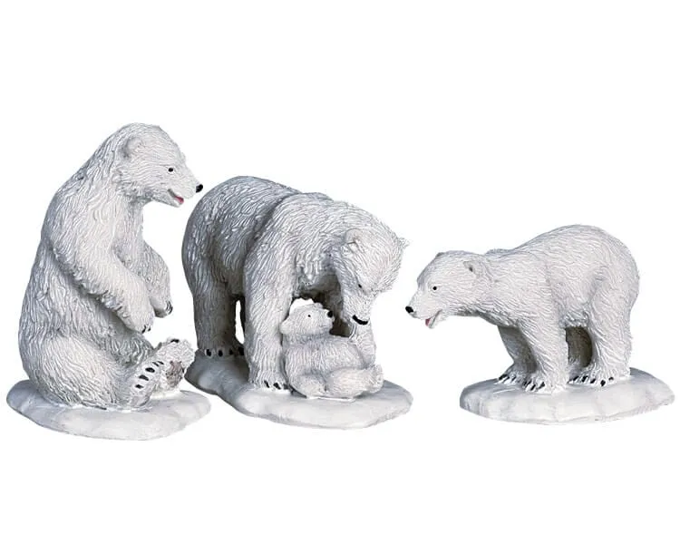 lemax-polar-bears-miniaturfiguren-set image 1