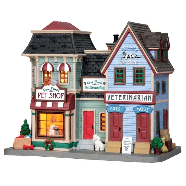 lemax-paw-prints-pet-shop-miniatur-tierhandlung-f-r-weihnachtliche-sammelwelten image 1