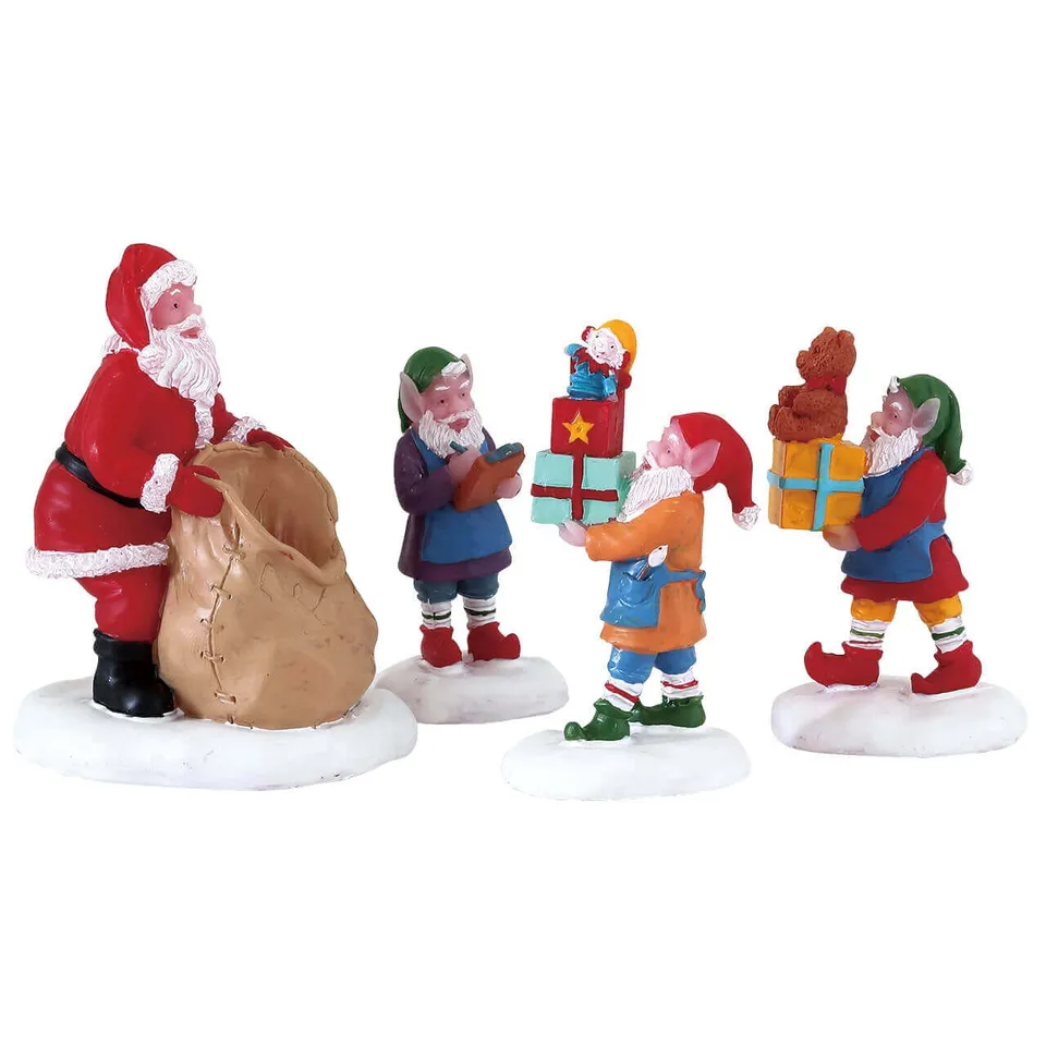 lemax-present-procession-santa-s-wonderland-miniaturfiguren-set image 1
