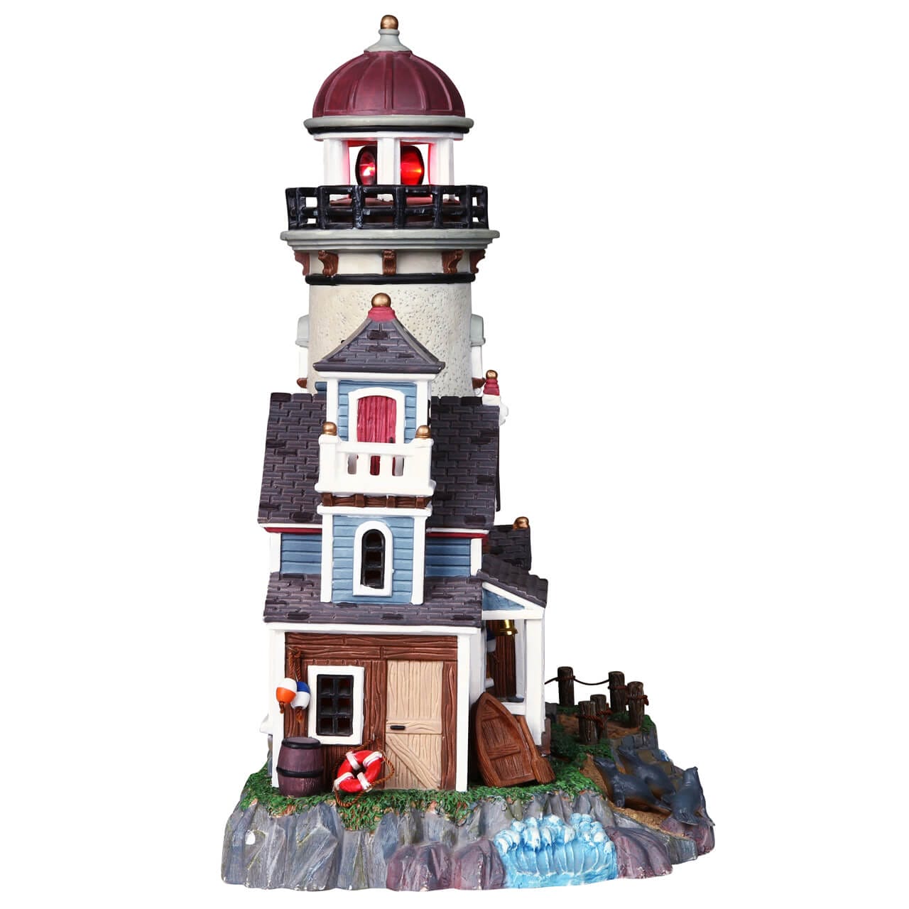 lemax-holidays-seasons-seal-point-lighthouse-leuchtturm-mit-drehlicht image 3
