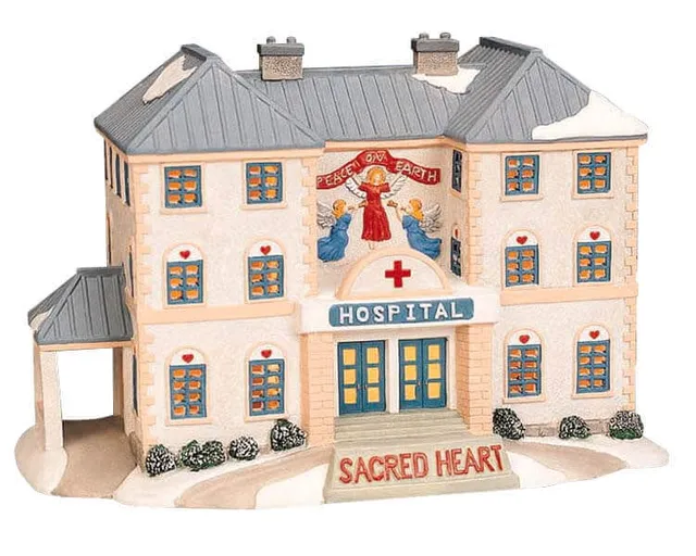 lemax-hospital-beleuchtetes-miniaturhaus-f-r-weihnachtsdorf image 1
