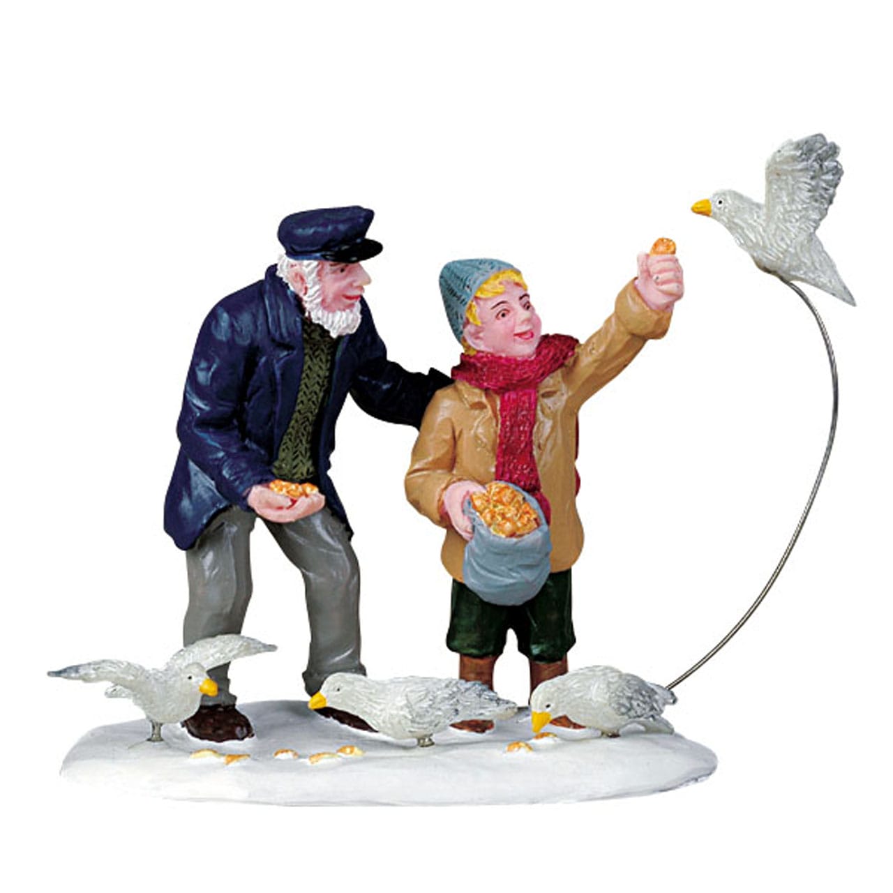 lemax-feeding-seagulls-figurenszene-mit-m-wenf-tterung-f-r-weihnachtsd-rfer image 1