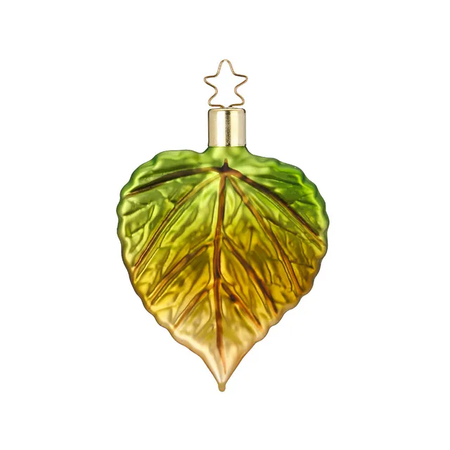 inge-glas-manufaktur-lindenblatt-8-cm-christbaumschmuck-aus-glas-gr-n image 1