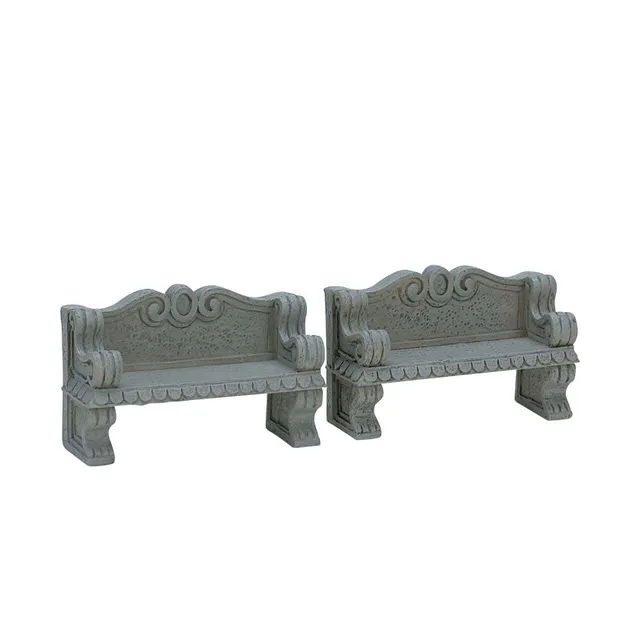 lemax-stone-bench-sitzbank-set-2-teilig-miniaturzubeh-r image 1