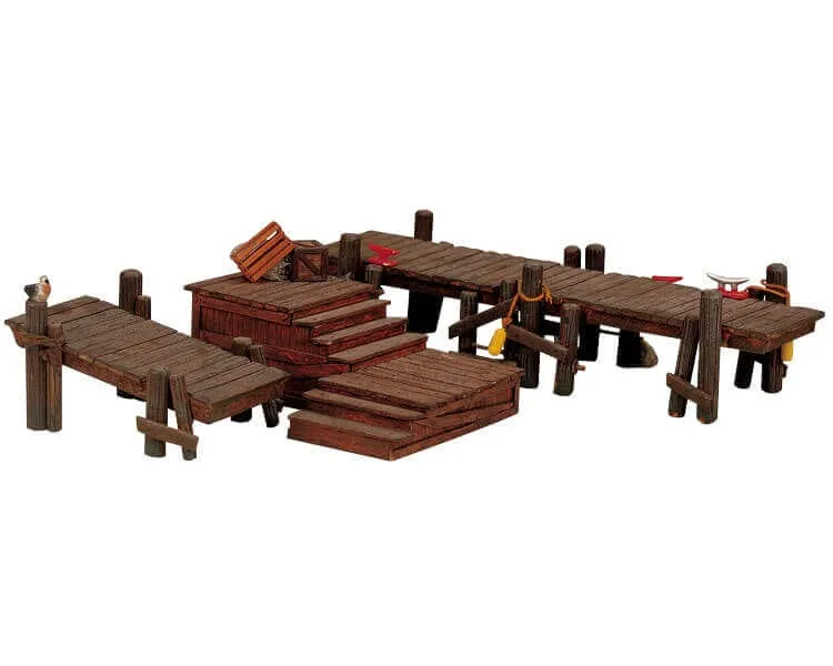 lemax-wooden-docks-holzsteg-miniatur image 1