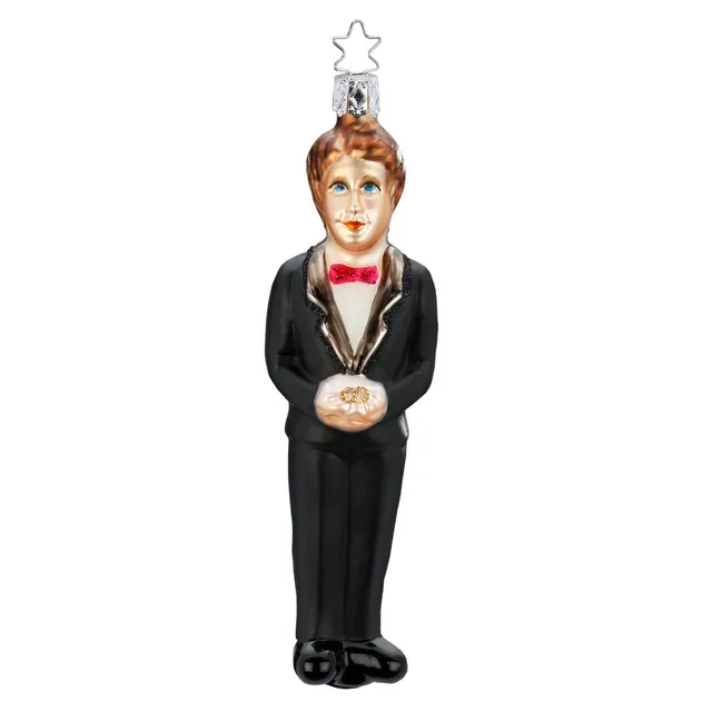 inge-glas-br-utigam-christbaumkugel-15-cm-schwarz image 1