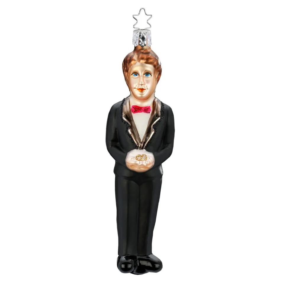 inge-glas-br-utigam-christbaumkugel-15-cm-schwarz image 1