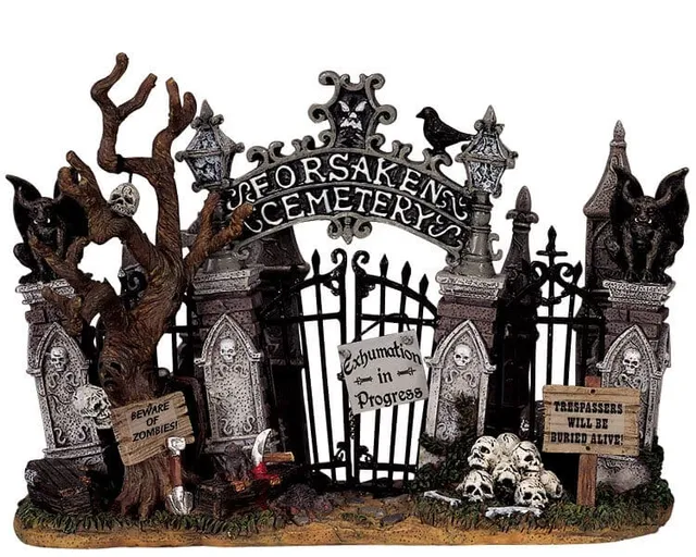 lemax-cemetery-gate-miniatur-tor-f-r-spooky-town image 1