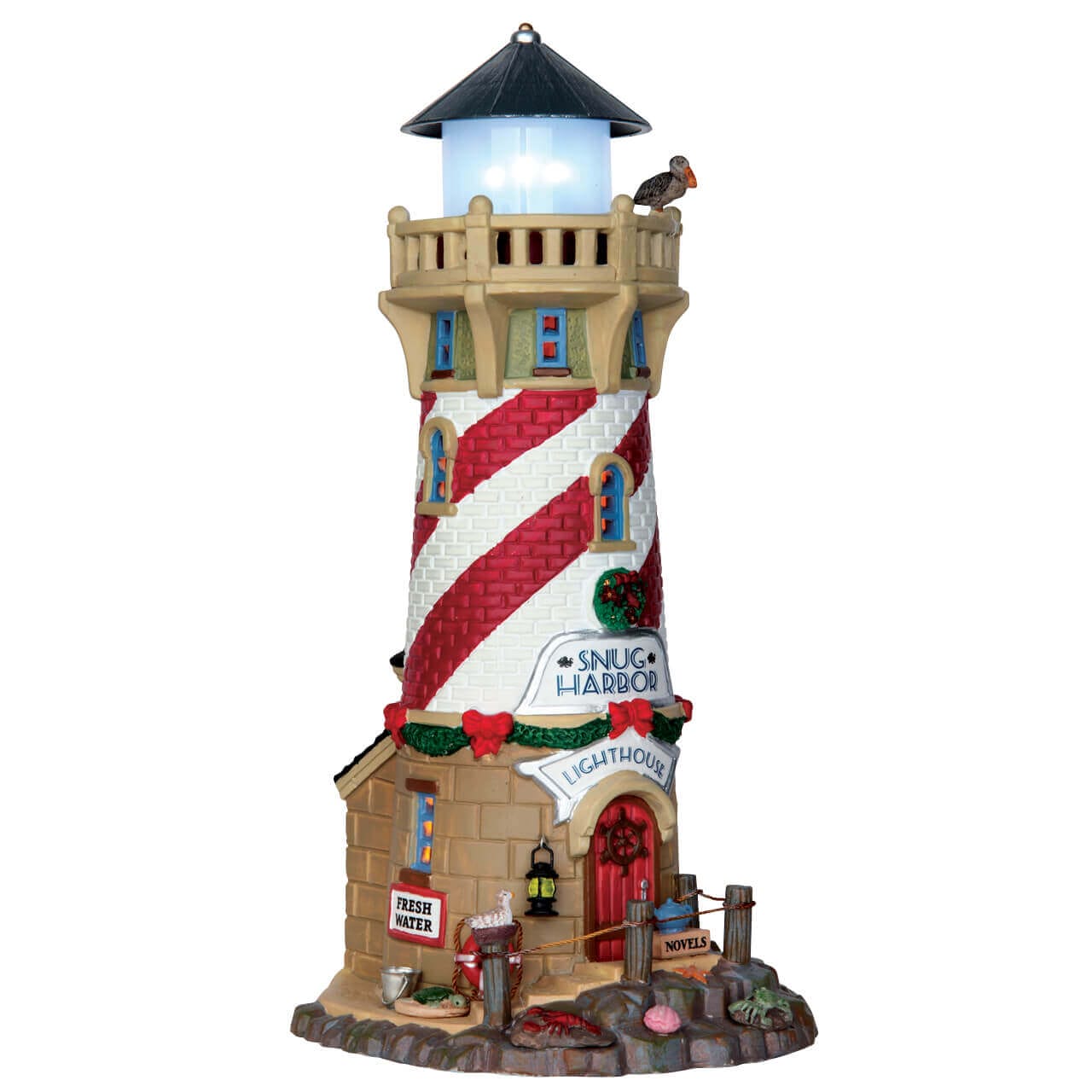 lemax-snug-harbor-lighthouse-leuchtturm-mit-blinklicht image 1