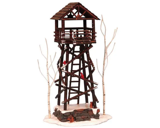 lemax-wooden-ranger-tower-miniatur-aussichtsturm-weihnachtsdorf image 1