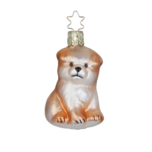 inge-glas-chow-welpe-christbaumfigur-aus-glas-beige-creme-7-cm image 1