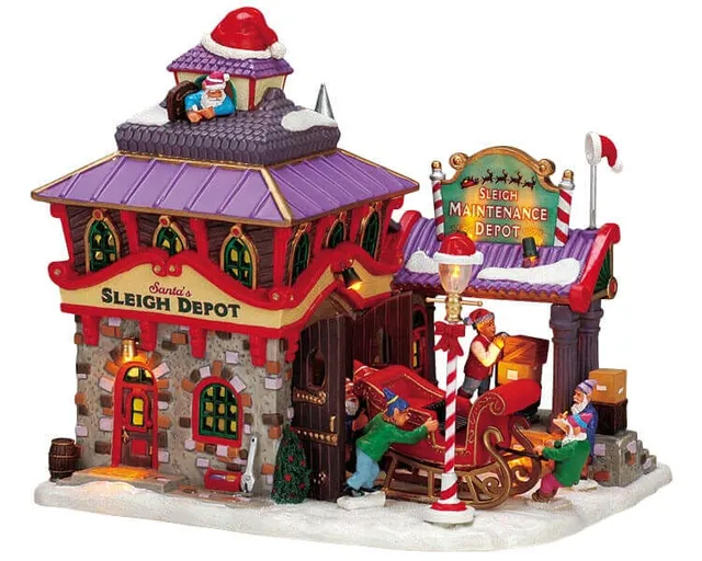lemax-santa-s-sleigh-maintenance-depot-weihnachtsdorf-geb-ude image 1