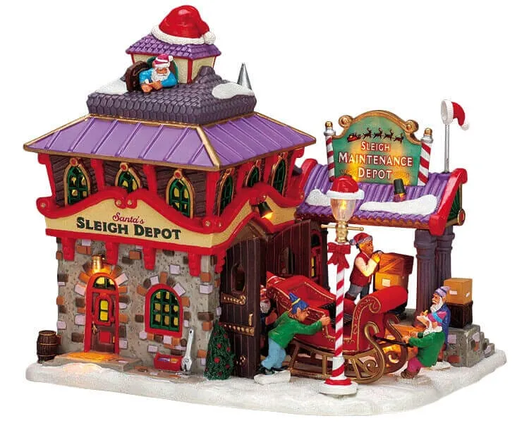 lemax-santa-s-sleigh-maintenance-depot-weihnachtsdorf-geb-ude image 1