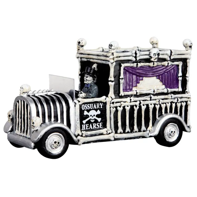 lemax-hearse-of-bones-spooky-town-miniatur-leichenwagen-halloween image 1