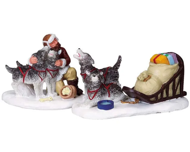lemax-sled-dogs-miniatur-figurenset-f-r-weihnachtsdorf image 1