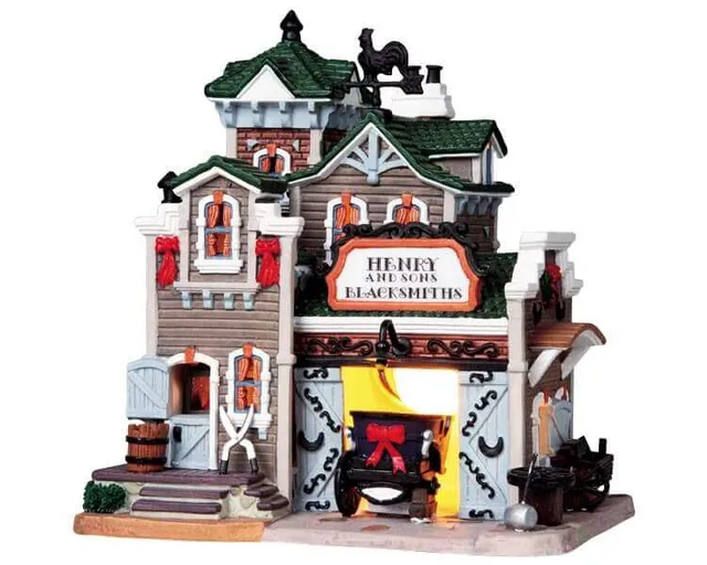 lemax-henry-and-sons-blacksmiths-schmiede-f-r-weihnachtsd-rfer-sammelwelten image 1