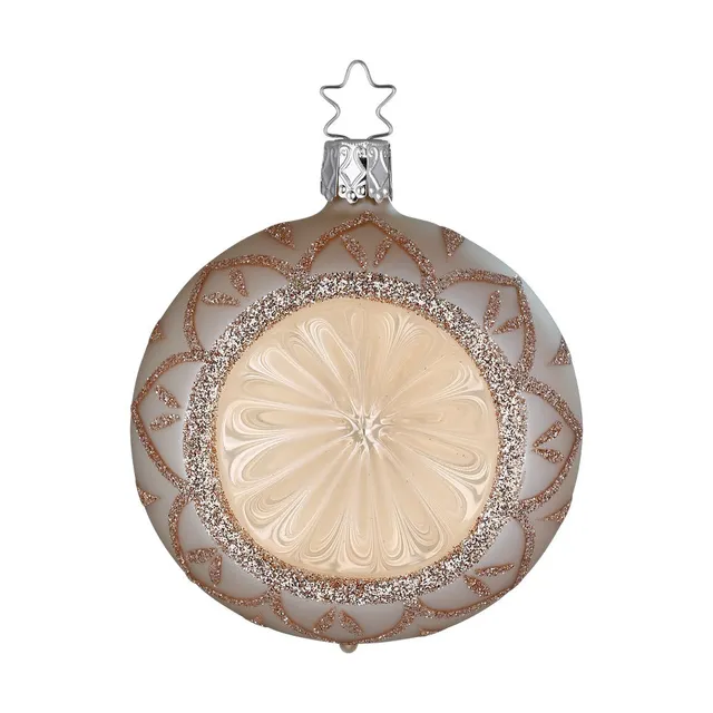 inge-glas-besinnlicher-glanz-christbaumkugel-creme-beige-8-cm image 1