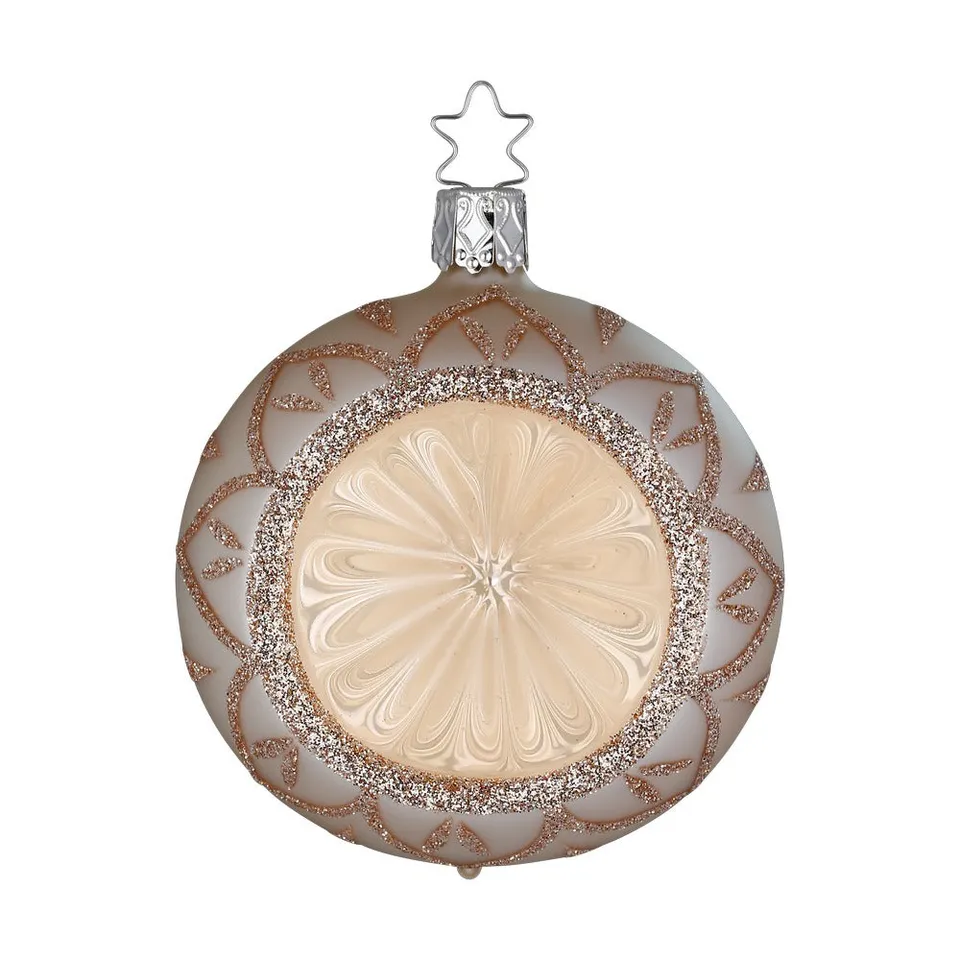 inge-glas-besinnlicher-glanz-christbaumkugel-creme-beige-8-cm image 1