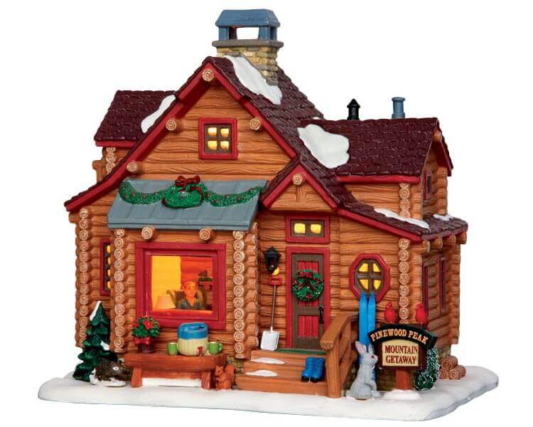 lemax-pinewood-peak-mountain-getaway-bergh-tte-miniaturhaus image 1