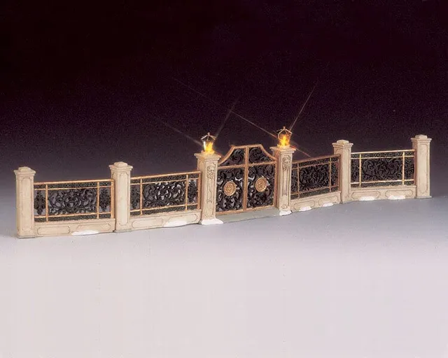 lemax-lighted-victorian-gated-fence-beleuchteter-miniatur-zaun image 1