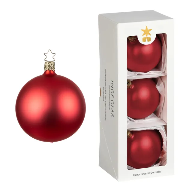 inge-glas-kugeln-korallenrot-matt-christbaumkugel-8-cm image 1