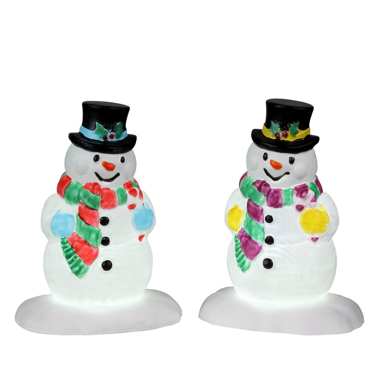 lemax-holly-hat-snowman-schneemann-duo-miniaturfiguren image 1