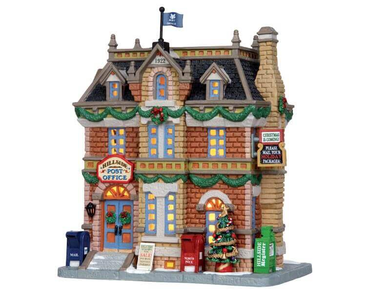 lemax-hillside-post-office-miniatur-weihnachtshaus image 1