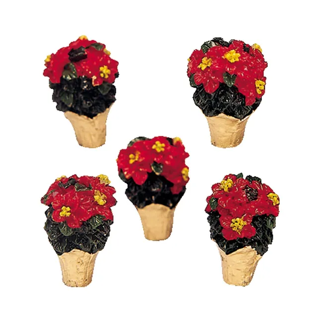 lemax-poinsettias-set-of-5-miniatur-weihnachtssterne image 1