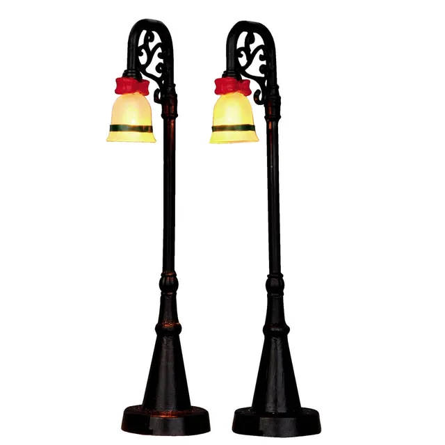 lemax-bell-ornament-lamp-post-set-of-2-weihnachts-laternen image 1