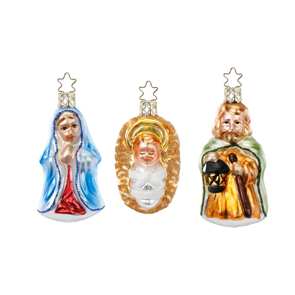 inge-glas-die-heilige-familie-christbaumkugel-set-6-5-8-5-cm-3-stk image 1