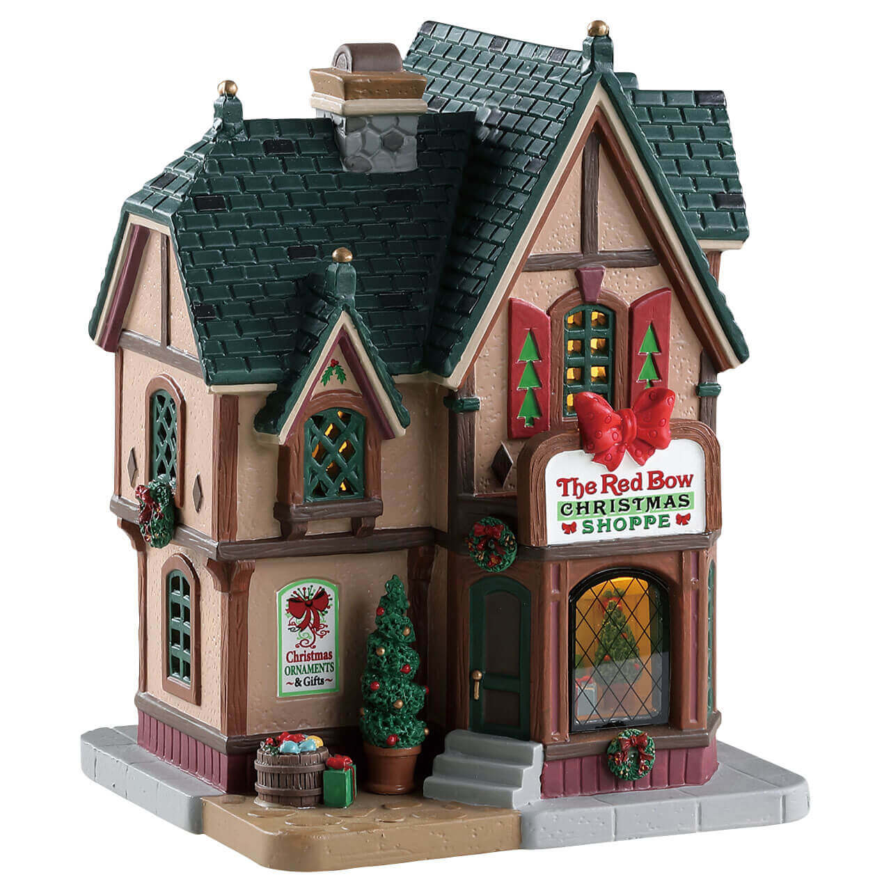 lemax-the-red-bow-christmas-shoppe-beleuchtetes-weihnachtshaus image 1