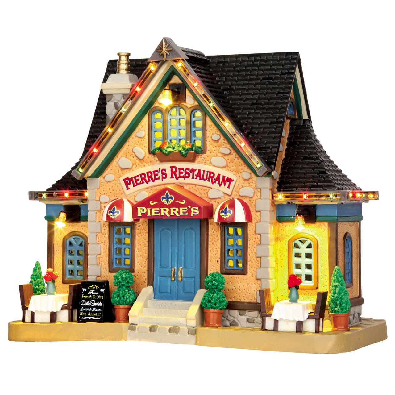 lemax-pierre-s-restaurant-beleuchtetes-miniaturhaus image 1