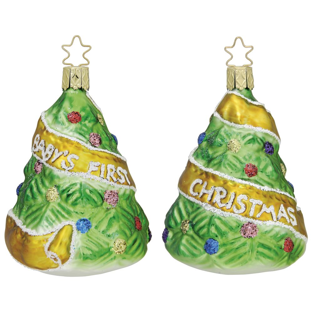 inge-glas-baby-s-erster-weihnachtsbaum-glasornament-gr-n-9-cm image 1