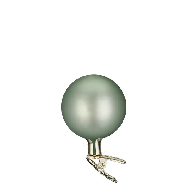 inge-glas-kugeln-auf-clip-christbaumkugel-salbei-matt-8-cm image 1