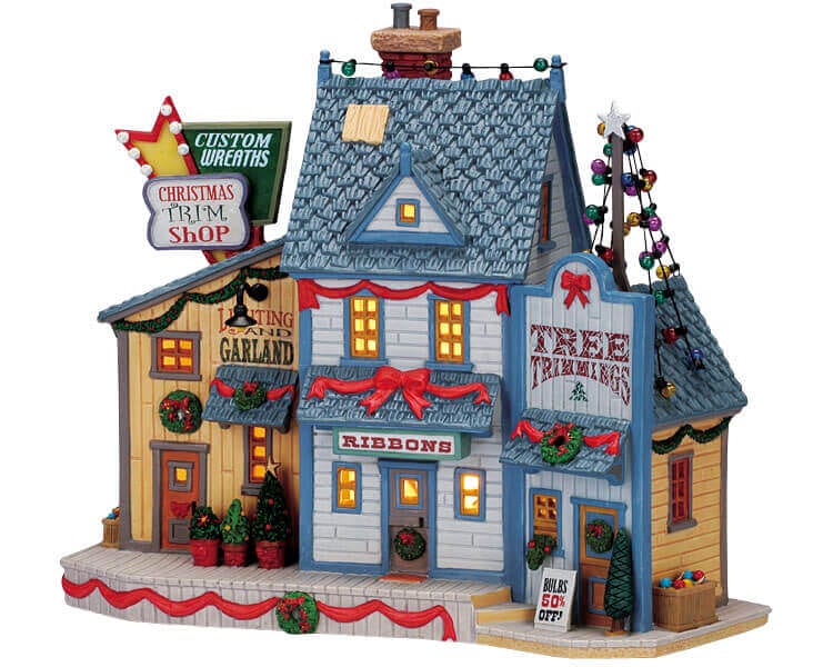 lemax-the-christmas-trim-shop-beleuchteter-deko-laden-miniaturhaus image 1