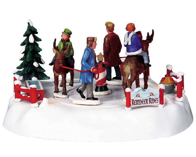 lemax-reindeer-rides-miniatur-fahrgesch-ft-rentier image 1